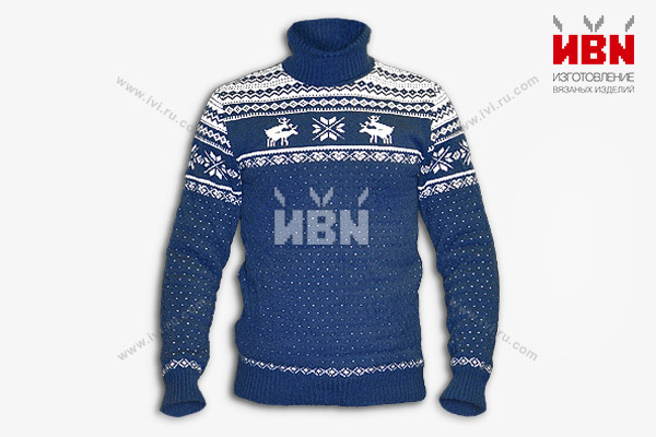 Вязаный свитер с оленями